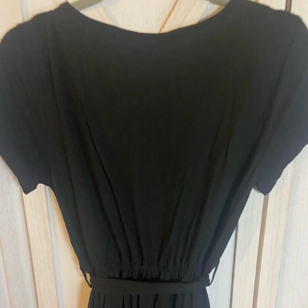 Black jumpsuit_Spring_Small (6)_ Women Black Casual Black Short Sleeve One piece - Picture 6 of 9